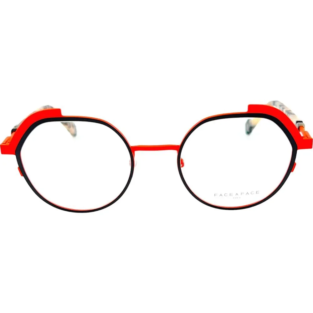 Face A Face Cilaos 1 Womens Metal Eyeglass Frame 9130 Violet Orange Fluor 47-20